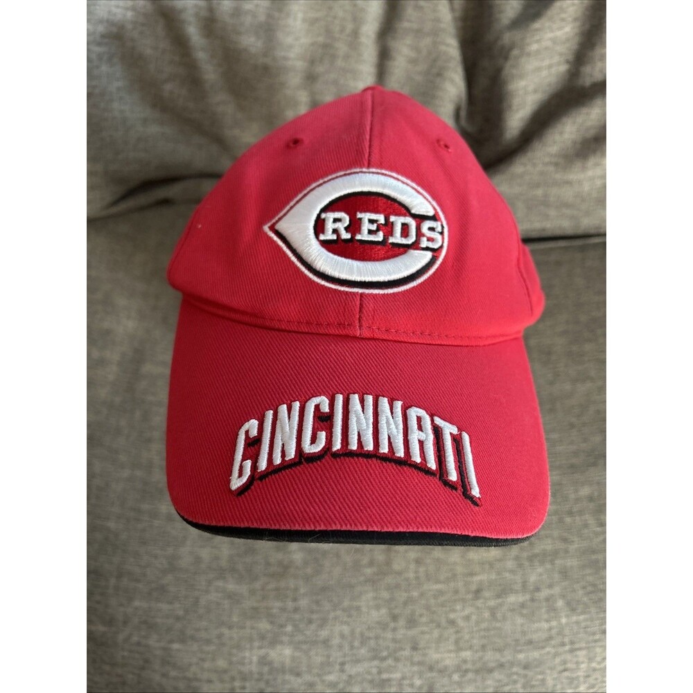 Cincinnati Reds Cap Hat Mens Red Strap Back Adjustable MLB Genuine Merchandise